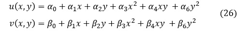 三角形２次要素の変位関数